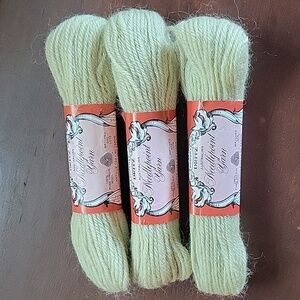 Australian Wool Needlepoint Yarn Lily Pad Green 3 Skeins